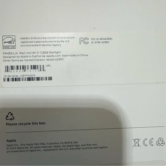 Apple iPad mini 7th generation (2024) 128gb WiFi Starlight Engraved - Picture 10 of 11